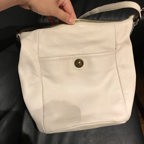 Elliot Lucca Bucket Pebbled Leather Messenger Crossbody Vintage coquette western - Picture 1 of 10